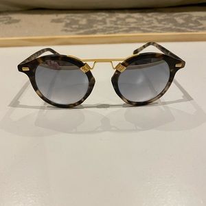 Krewe mirrored tortoise sunglasses